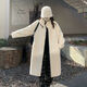 Gu Bing simulated fur coat for women winter imitation mink coat thickened loose lamb fur one-piece mid-length milk white [self-priming buckle] L [130-150Jin [Jin equals 0.5 kg]]