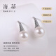 Heidi 8-9mm freshwater pearl earrings, women's high heels, gift for girlfriend, S925 silver with certificate