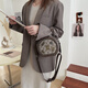 Bunny Babybag Frauentasche neuer Retro Crossbody kleine runde Tasche modische und vielseitige Umhängetasche strukturierte Handtasche Khaki kleine Tasche