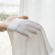 Xinfeiyu Velcro curtain gauze is light-transmitting and opaque, no need to punch holes to install bay windows, bedroom partitions, self-adhesive small window simple curtains, white - Venetian yarn - Velcro - free binding rope, width 0.7*1.0 height (including pleats) one piece