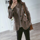 Ai Zhuer Plaid Small Suit Jacket Women's 2026 Spring and Autumn New Women's Korean Style Temperament Plaid Women's Small Suit Top Picture Color M