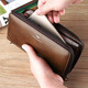 Williampolo Paul Retro Retro Billetera de cuero Long Multi-Card Anti-thtft BISCO Tarjeta de embrague de embrague de embrague Bolsa de bolsillo Negro