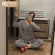 MODAL 2025 Spring and Summer New Pyjamas for Women Pure Cotton Plus Fat plus grande taille Vêtements de maison à manches longues Set deux pièces pour l'usure extérieure 844 m