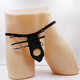 ZKHE men's fun underwear sexy loophole bundled thong T-pants easy to enter and exit pants 60Jin[Jin equals 0.5 kg] couple's sexy underwear triangle with hole black
