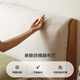 Genji Muyu solid wood bed oak bedroom double bed simple fabric soft bed pear white soft back bed 1.8*2 meters
