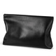 Sacs à main pour hommes Pabin avec grande capacité, sacs à main en cuir à feuilles de vache, sacs d'emploi pour hommes, enveloppes en cuir souple, sacs iPad à la mode, noir, grande taille