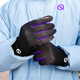 Qinggong (QINKUNG) New Product Winter Training Running Gloves 2.0 Marathon Professional Autumn and Winter Outdoor Running Gloves Black and Purple M
