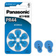 Panasonic PR44 Electronics A675 German imported zinc air hearing aid button battery 6 capsules 1.4V suitable for cochlear implant 60 capsules (10 calories)