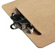 Deli A4 Holzplatine Clip Schreibpad Metal Mächtiges Ordner Testpapier Informationen sortieren Speicherclip [Brown] Verdickter Protokollmodell - mit Hook 9227
