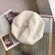 Beret women's autumn and winter Japanese style big head beret hat ins hat new octagonal painter hat black