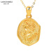 Chi Xing 18K gold hollow relief rose necklace pendant AU750 gold non-demolding rich and wishful Chinese Valentine's Day gift 18