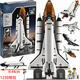 Huilie es compatible con el shuttle espacial de Lego shuttle Rocket Shuttle Space El astronauta reúne enormes juguetes de bloques de construcción para la Terminal de la Terminal de Aeropuerto de Boys 694pcs
