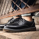 
Mr.A low-top Martin boots men's British style black waterproof work shoes trendy versatile big-head leather shoes MRA black single layer 42