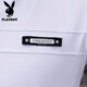 Playboy (PLAYBOY) short-sleeved T-shirt for men in summer new fashion stand collar slim Korean casual top versatile fashion base shirt men's clothing 3526HH7009 white XL