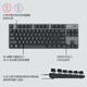罗技（Logitech）K835迷你机械键盘有线mini电脑竞游戏商务办公84键家用电脑青轴红轴黑白 K835 TTC 白色青轴