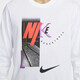 Nike (NIKE) official men's long-sleeved basketball T-shirt for winter new pure cotton retro sports embroidery soft HF6198 100 white s