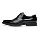 Zapatos de cuero de Dragonfly Red Zapatos para hombres de hombres Lace-up cómodos zapatos de boda Derby zapatos de boda WBA8140 Negro 42