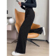 
Red Dragonfly narrow version wide-leg pants for women 2025 spring and autumn new casual trousers for women plus velvet spring sports straight pants 689# black extension-regular S