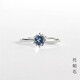 Fat Donglai quality tanzanite ring collection activity ring topaz female natural color silver summer welfare model 4mm Swiss blue topaz small opening adjustable