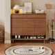 Quanyou Home Modern Simple Log Style Shoe Cabinet Entry Solid Wood Cabinet Leg Porch Partition Storage Storage Cabinet Against the Wall