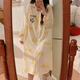 Ou Luxi with breast pad waiting for delivery for pregnant women's nightgown for women with long sleeves for spring and autumn confinement clothes before and after delivery, can be breastfeeded and loosely worn outside. MXR12004 2XL code (recommended 140-160Jin [Jin equals 0.5 kg])