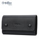 Billetera jinlilai capa superior portátil de caza de vacas bolsas de llave de cuero genuino cintura para colgar la tarjeta de la tarjeta del automóvil tendencia negra