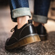 
Mr.A low-top Martin boots men's British style black waterproof work shoes trendy versatile big-head leather shoes MRA black single layer 42