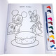 10 colors of paint + brush Disney Color Kingdom Creative Color Plate Mickey Miao Miao House Children's Drawing Coloring Coloring Book Kindergarten Baby Learning Painting Book Parent-child Game Book Logical Thinking Training