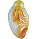 DL 1998 Pangdonglai Quality Agate Carving Handle-Handstone's Men's Birthday Star God of Wealth Bouddha Jade Bourgogne n ° 1047 CARVING ESSIGNEM