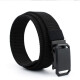 Changyin Douyin belt men's student automatic buckle military training adjustable nylon belt non-hole extended functional overalls belt trendy black [automatic buckle]_125cm [can be cut]