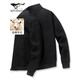 Sieben Wolf Jacke Herren Baseball Neck Wolle Jacke Herren Frühling warm warm bequeme windprofessionelle Jacke Single Jacke Herrenkleidung 001 (schwarz) 175/92a (xl)