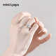 Mini&yaya one carat moissanite silver ring for ladies proposal, engagement, Valentine's Day birthday gift for girlfriend and wife