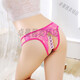 Universal men's underwear, sexy and private, new style, men's lace see-through underwear, thong, couples, open crotch, open crotch pants, female rose red, 1 pair M 70-90Jin Jin equals 0.5 kg