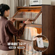 
Genji Wooden TV Cabinet Side Cabinet Living Room Black Walnut Wood Flip Cabinet Stand Cabinet Household Wall Storage Cabinet Display Cabinet 0.8m Side Cabinet (800*350*1595mm)