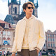Mr. BUs dünnes Basis -Sweatshirt für Männer lässig mit Kapuze für Männer in der inneren Top 2025 Neues Produkt KT15763 Yami Apricot XL (180)