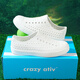 crazy ativ official authentic summer hole shoes parent-child shoes non-slip beach shoes garden shoes breathable men and women children's stream sandals pure white size 37
