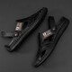 Qice Summer Sandals Herrenbag-Toe Freizeitschuhe im Freien atmungsaktive Strandsandalen Mode Sportpantoffeln Sommerlochschuhe 689 Schwarz 41