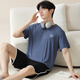 Catman (MiiOW) men's pajamas men's short-sleeved shorts suit Modal summer thin style can be worn on the outside, fashionable ice silk cool home clothes M15605 3XL Recommended weight 160-180 Jin [Jin equals 0.5 kg]