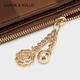 Cahoe Kullo Offizielle Website offizielle Brieftasche für Frauen Kurz Neues 2025 Mode Nische Frauen Kartenbeutel Clutch Frauen Brieftasche Geldbörse Brieftasche Karamell Brown Bohnen Blonde-kk Frauen Bag Geburtstag für Freundin