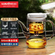 Goldener Herd (Kamjove) verdickter hitzebeständiger Glas Teekanne Vollglas Innenkessel schwimmende Tasse Teekanne Office Teekanne TP-902 (500 ml) Weiß