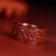 Xinyou Cinnabar Ring Ring Double Dragon Playing with Pearls Natural Red Ring Zodiac Year Men's Jewelry Women's Ring Ring (Inner Diameter 19mm)
