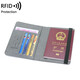 Jungle Tribe Travel Anti-Diebstahl Passport Bag Anti-Demagnetization Passport Clip in Übersee Briefticket-Clip-Reisebühne Coin Wallet Grey Grey