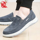 Bu Sheyuan youth breathable flat casual shoes one-legged canvas sneakers old Beijing cloth shoes men 411-1728 blue 42