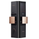Samsung (Samsung) Lock de huellas dactilares bloqueo de la puerta de seguridad doméstica contraseña electrónica Smart Contraseña magnética Desbloqueo remoto DR719 R80 (Original Importado) Samsung DR719 Versión remota de champán Gold