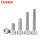 Creaby304 stainless steel hexagon socket screws, cup head bolts, cylindrical head screws, national standard DIN912 fasteners M3x10 (50 pcs)