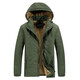 Veste pour hommes JP plus veste décontractée à capuche chaude en velours 689 8689 Black XL-180