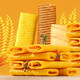 Karokaman Salted Egg Yolk Durian Filling Egg Roll Sandwich Egg Roll Crispy Cookies Internet Celebrity Office Casual Snack Tea [Feast of Taste Buds] 832g One box of four flavors