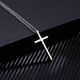 MZMZ platinum couple necklace men's and women's cross Pt950 platinum birthday anniversary gift for girlfriend and boyfriend 925 necklace + cross for women