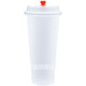 Disposable milk tea cup 90 caliber frosted injection plastic cup commercial cold drink juice packaging cup with lid customized 90/600ml frosted cup red heart lid 500 sets please keep the lid