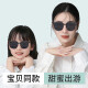 LASHION儿童GM墨镜男孩折叠便携时尚偏光防晒青少年雪地旅游太阳眼镜女孩 A1047-折叠偏光槟椰棕[儿童款]